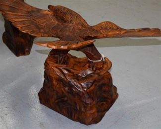 Pair of Carved Wood Eagles