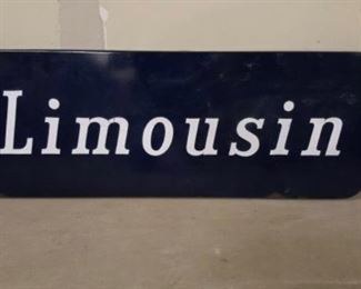 Porcelain Limousine Sign