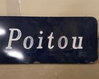 Porcelain Poitu Sign