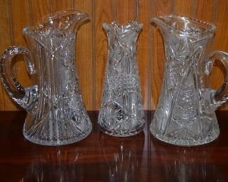 Group of Cut Glass Pitchers