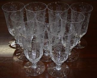 Heisey Orchid Water Glasses