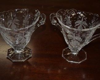 Heisey Orchid Cream & Sugar