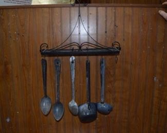 Gray Granite Spoons w/ Rack