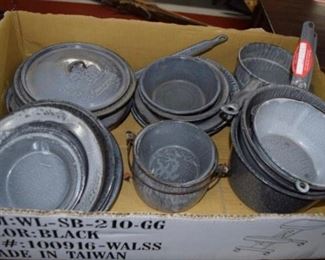 Group of Gray Granite Ware