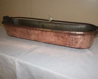 18 C Copper Fish Steamer w/ bale handle 