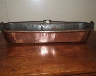 18 C Copper Fish Steamer w/ Bale Handle 