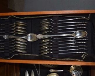 gorham Sterling Tall Tea Spoons & Spoons