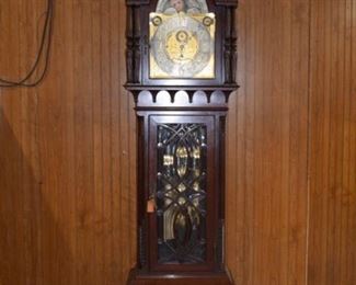 Tiffany & Co. Grand Father Clock Solid Mahogany 9 Tube Signed Tiffany & White Durfee Movements