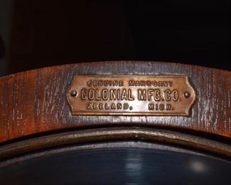 Close up of makers tag 