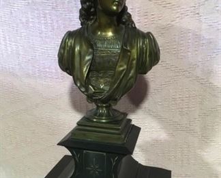 Close Up of Bronze Bust