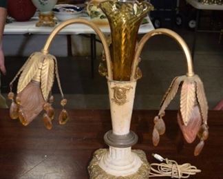 Metal Victorian Epergne Lamp