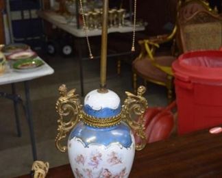 Seaves Style Bronze Mounted Lamp