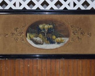 Framed Hand Painted Needle Work