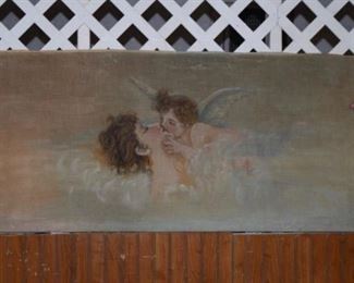 Hand Painted Antique Tapestry