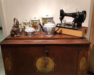 Lovely, sturdy buffet chest that needs a bit of fixing but a fine and unique antique.