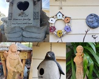 garden decor, birdhouses