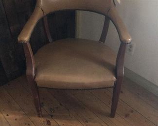 Leather arm chair