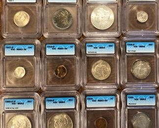 Graded Silver Coins and Pennies