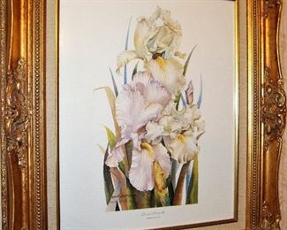 GORGEOUS WATERCOLOUR "IRIS IN BLOOM" SIGNED BY THE ARTIST "MARTHA SMITH HAYES"