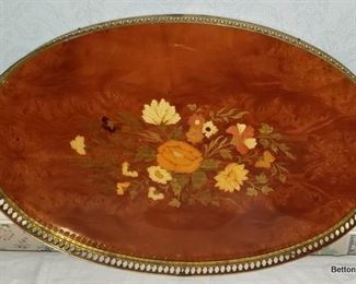 Italian Lacquer inlaid tray