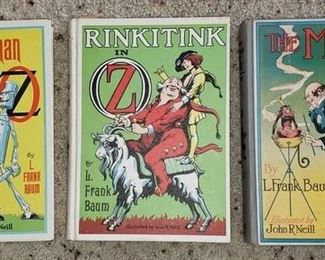 L Frank Baum Books..Rinkitink 1918, the Magic of Oz 1919, and Tin Woodman 1916, all in fabulous condition.