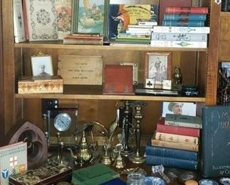 Lots of fabulous old Books, Brass, and more