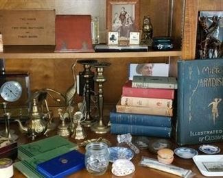 Milton's Paradise illustrated by Gustave Dore, small leather classics and more Antique books.