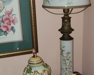 Capodimonte Pieces, Lamp, Trinkets and more