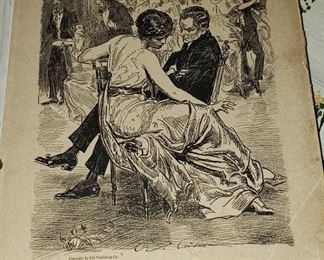 Gibson Girl Cartoon Antique book