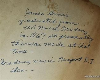 James Grimes graduated from the US Naval Academy 1867