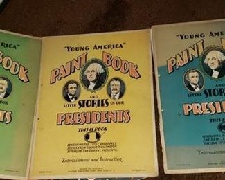 Paint Books of Presidents 1920's for children