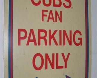 Chicago Cubs Parking Sign