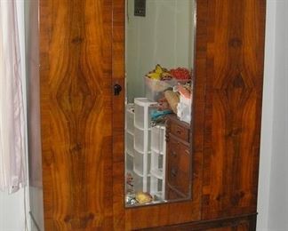 Large Walnut Antique Armoire