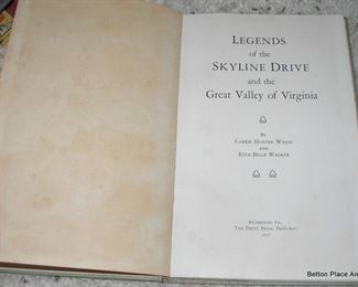 Legends of the Skyline Drive Virginia Book