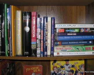 Lots of Baseball and Football books, Chicago Cubs, Florida Gators and FSU