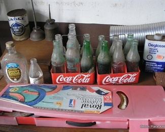 Coca-Cola Trays and Old Bottles