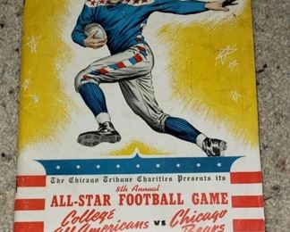 1941 Chicago Bears Programme  All Star Football Game