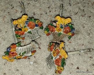 Screw backs, cast iron antique