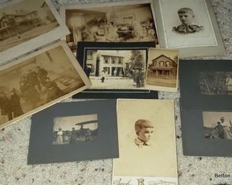 Antique photographs, many named.