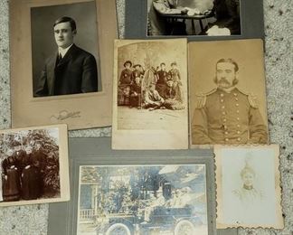 Antique photographs, many named.
