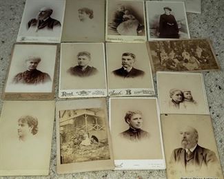 Antique photographs, many named.