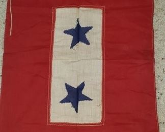 Service Flag from WW1 , Two Family Members in combat, one Navy, One Army.
