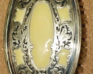 German Silver and Celluloid Brush