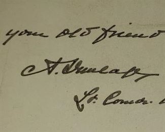 Signature on Back of previous Photo
