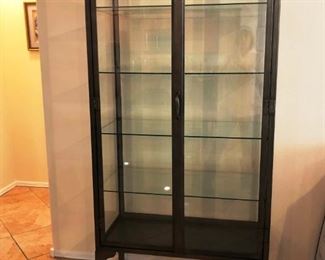HEAVY metal and glass cabinet