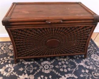 Solid rattan chest