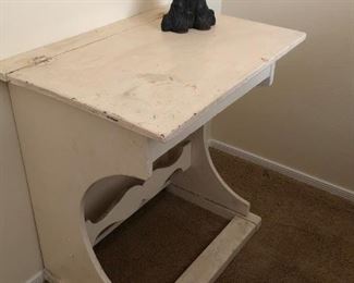 Vintage table with lift-top
