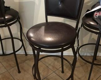 3 Swivel bar stools