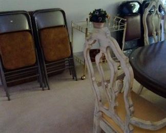 2 sets of card tables w/4 chairs. Beautiful condition
