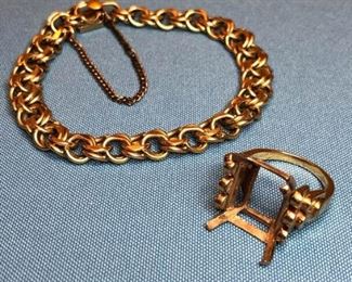 Gold Bracelent Ring Band